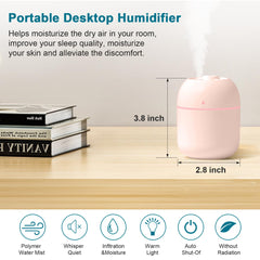 Portable Mini Humidifier 220ml