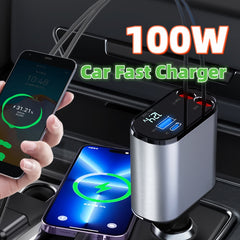 Metal C-type Car Charger 100W