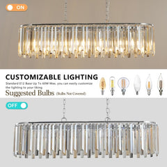 Modern Oval Crystal Chandelier