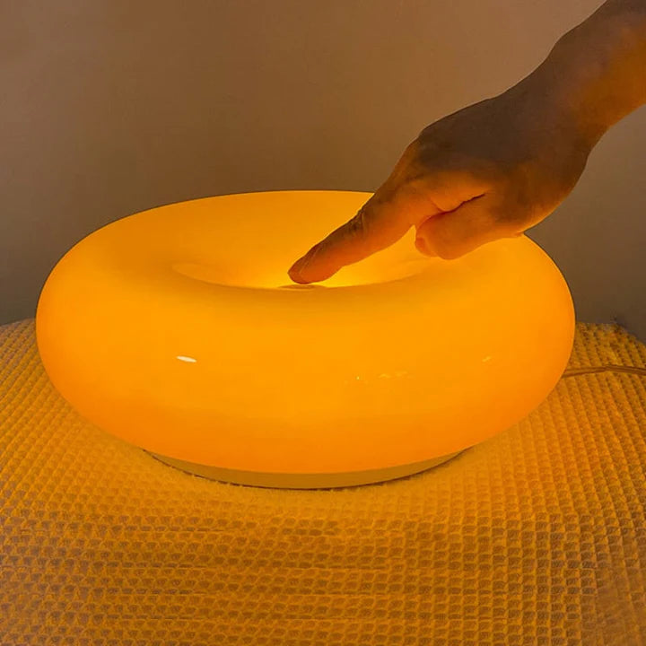 Bauhaus donut table lamp USB plug bedroom bedside decorative light living room dining room ambient light（Not glass）