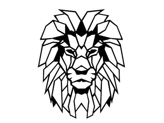 HelloYoung Lion Head Metal Wall Art, Metal Lion Wall Decoration, Lion Metal Wall Sculpture, Animal Metal Artwork Wall Sticker