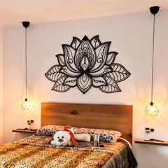 1pc Lotus Flower Mandala Metal Wall Art, Mandala Wall Art, Metal Wall Art Spiritual Deco, Wall Decor Metal Wall Hanging