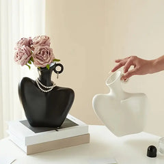 Elegant Beauty Neck Display Stand for Storing Jewelry like necklaces, earrings and pendants. Durable Dresser Tabletop Vase Decor