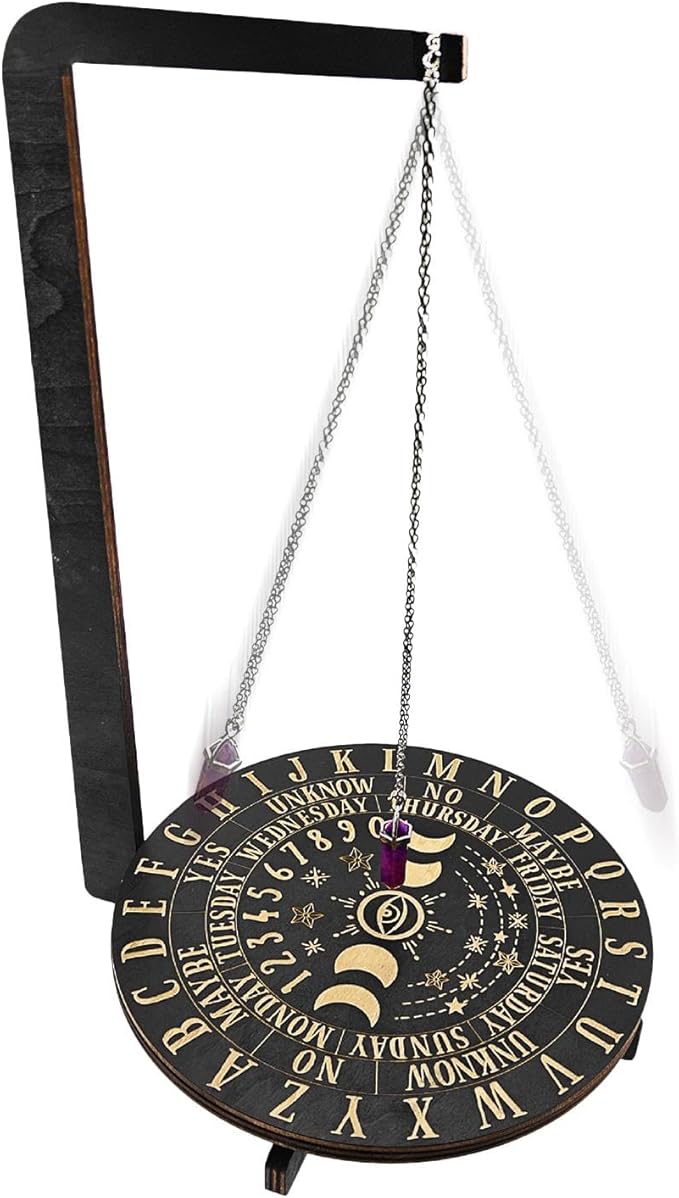 Pendulum Display Stand Crystal Pendulum Stand Crystal Holder Divinations Wood Pendulum Board Pendulum Holder for Crystal