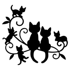 1Pc Black Cat Silhouette Furniture Wall Sticker Removable for Bedroom Decoration Kids Room Decor Baby Living Room Wall Decals