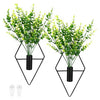 Metal Geometric Wall Hanging Vase Modern Creative Stainless Steel Wall Frame Vase Decorative Nordic Living Room Home Decoration