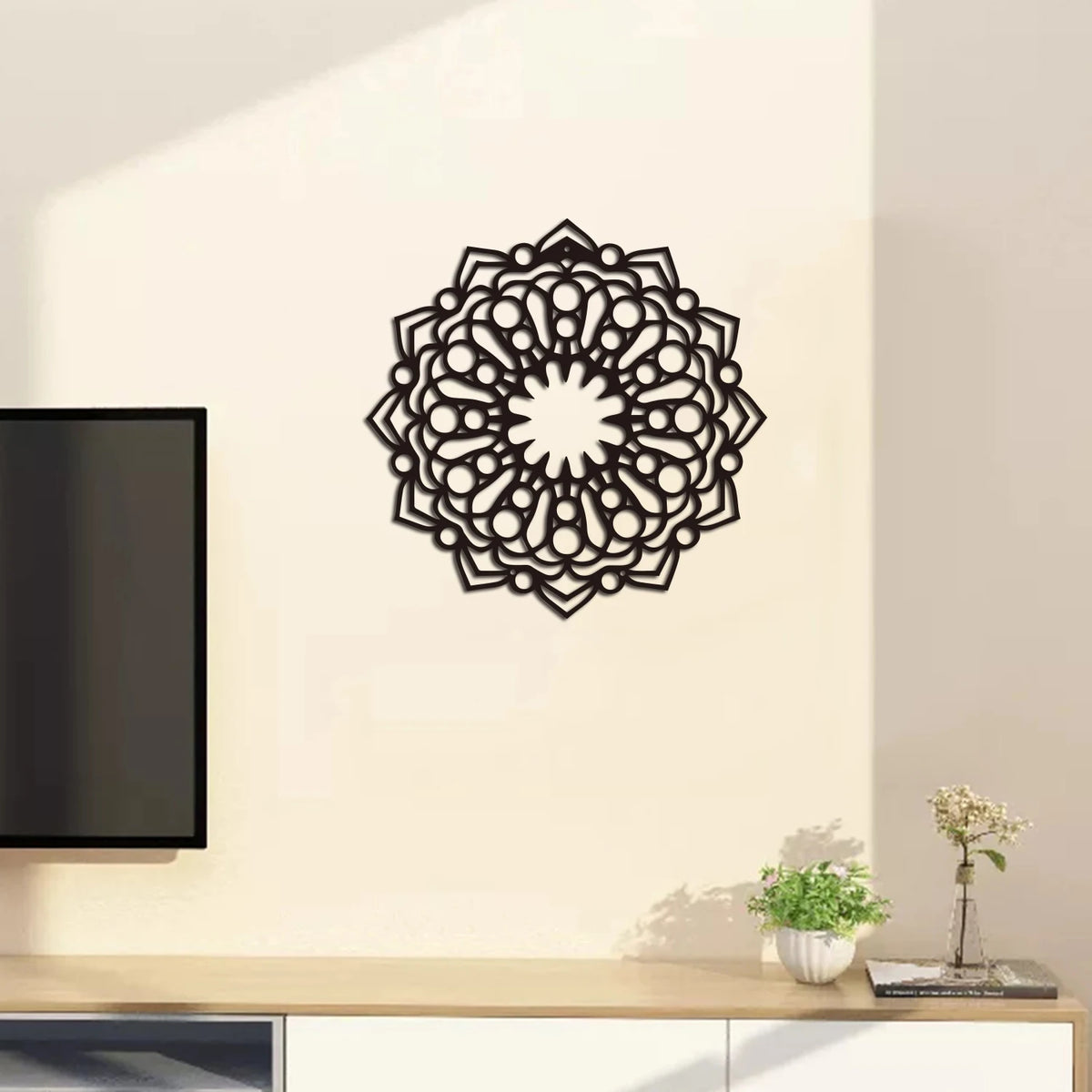 Metal Mandala Wall Art - Mandala Design - Wall Silhouette Metal Wall Decor, Office Decoration, Bohemian Art, Interior Decor