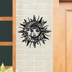 Sun and Moon Geometric Metal Wall Art, Modern Mystical Symbol, Romantic Valentine'S Day or Birthday Gift, Rustic Hanging Decor