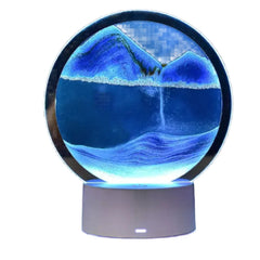 Home Desktop Sand Flowing Deep Sea Sandscape Hourglass Quicksand Craft Sand Painting Living Room Bedroom Office Desk Decorations