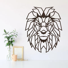 HelloYoung Lion Head Metal Wall Art, Metal Lion Wall Decoration, Lion Metal Wall Sculpture, Animal Metal Artwork Wall Sticker