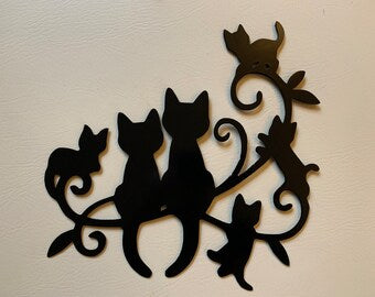 1Pc Black Cat Silhouette Furniture Wall Sticker Removable for Bedroom Decoration Kids Room Decor Baby Living Room Wall Decals