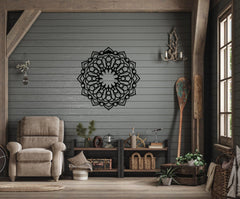 Metal Mandala Wall Art - Mandala Design - Wall Silhouette Metal Wall Decor, Office Decoration, Bohemian Art, Interior Decor