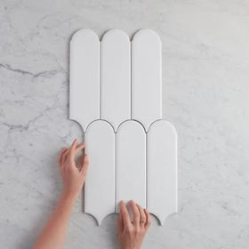 1/10pcs 3D Decorative Tile Stickers, 3D Fish Scale Textures, Matte 30cm x 30cm, Water and Mold Resistant, for Kitchen Bathroom W