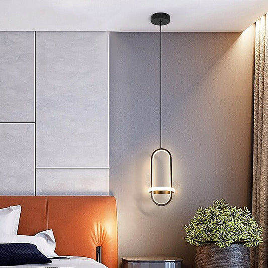 Hot selling Nordic minimalist bedroom bedside chandelier study room living room background wall lamp restaurant lighting LED art